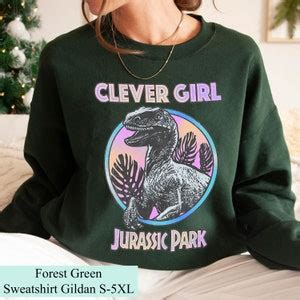 Jurassic Park Distressed Teal Raptor Clever Girl Unisex T Shirt