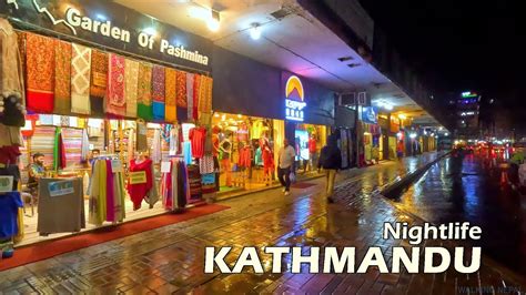 Kathmandu Night Walk In Thamel 4k Virtual Travelling Walking Nepal