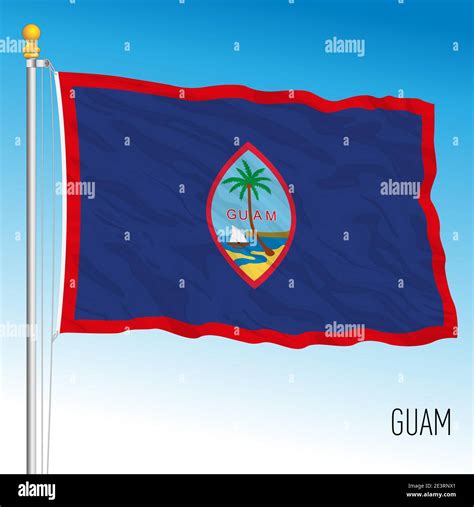 La bandera del Territorio de Guam Estados Unidos ilustración