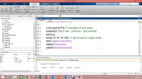 How To Plot Sine Cosine Wave In MATLAB