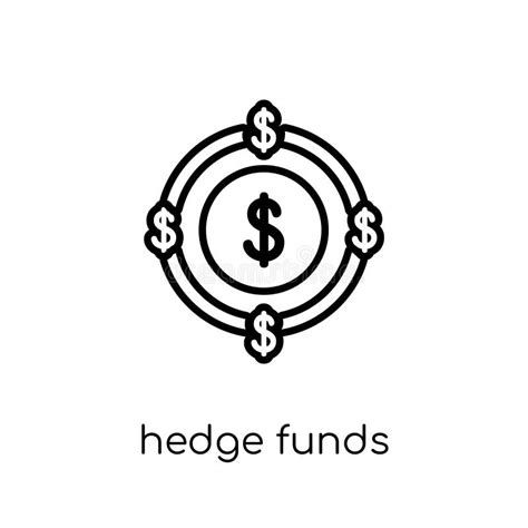 Hedge Funds Icon Trendy Modern Flat Linear Vector Hedge Funds I Stock