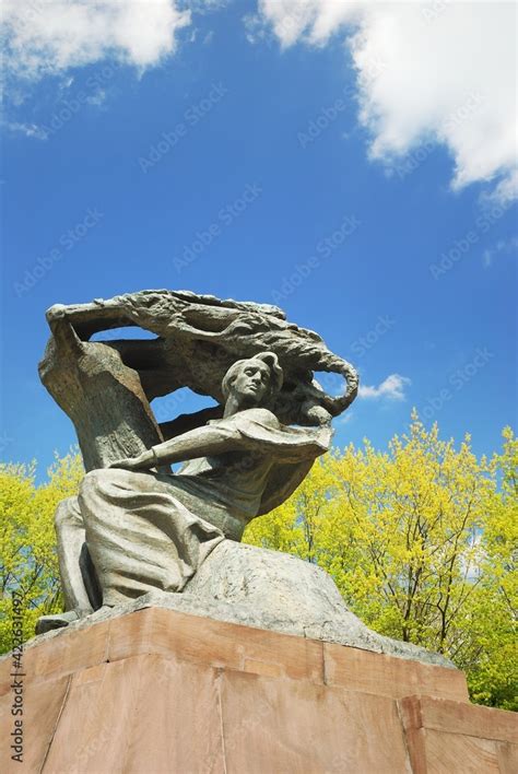 Frederic Chopin Monument In The Royal Baths Park Warsaw City Center