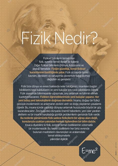 Fizik Nedir Okul Posteri Afiş Tablo 70x100 cm Kanvas Tablo