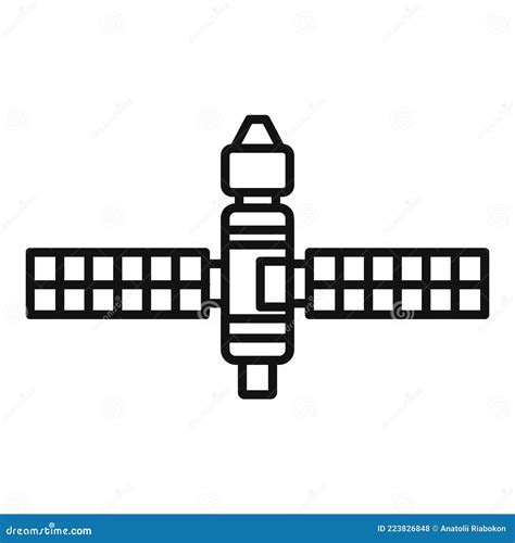 Raumstation Symbol Umrissvektor Internationale Satellitenstation