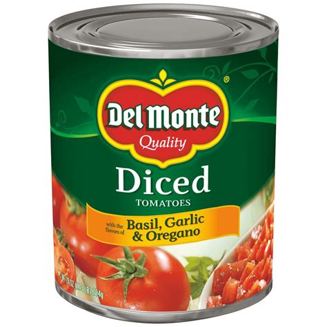 Del Monte Diced Tomatoes Basil Garlic Oregano 28oz GtPlaza Inc