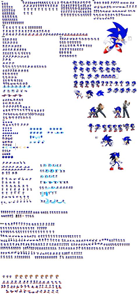 Sonic sprite sheet complete by jackpeart on DeviantArt