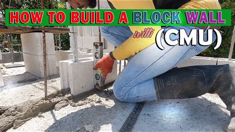 Laying Concrete Masonry Units CMUs Energy Saving Block Diy