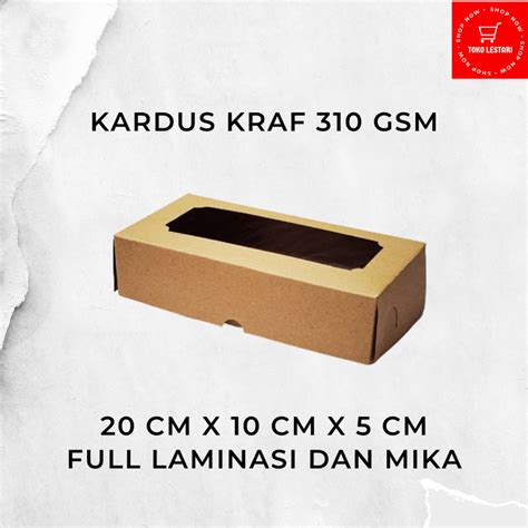 Jual Kardus Kraft Dus Box Brownies 310 GSM FULL LAMINASI DAN MIKA