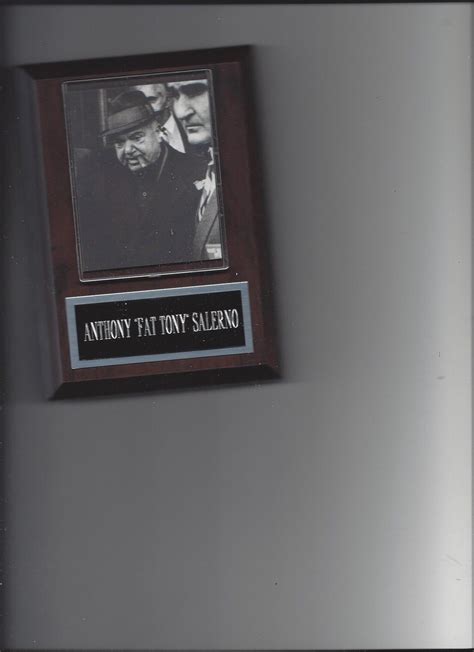 Anthony Fat Tony Salerno Plaque Mafia Organized Crime Mobster Mob Ebay