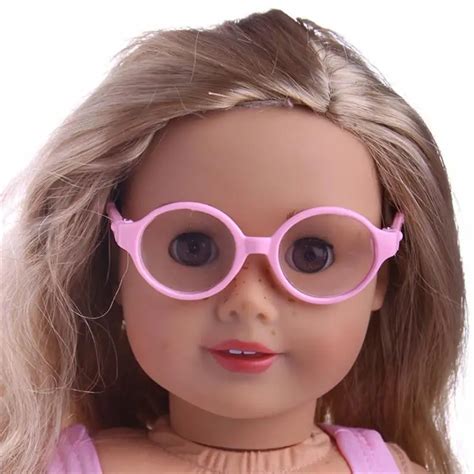 Accessories For Dolls Stylish Plastic Round Frame Glasses Sunglasses For 18 Inch Our Generation