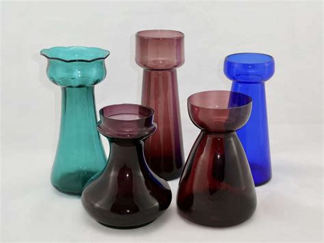 Hyacinth Vases In Antique Glass Vases