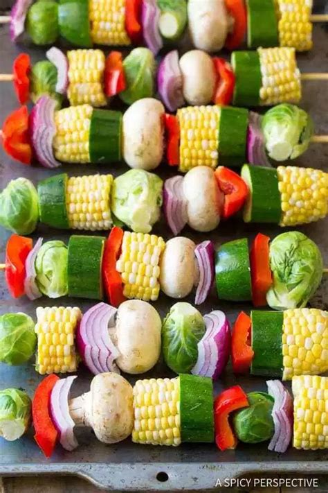 Grilled Vegetable Kabobs With Fajita Butter Recipe