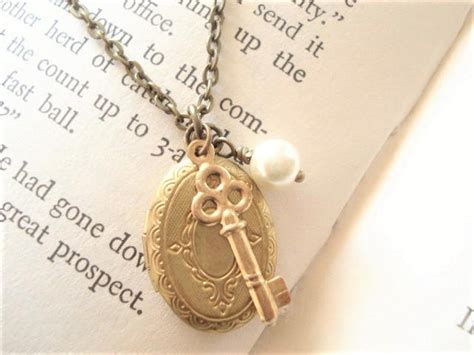 Gold Locket Key Collar Secret Locket Pequeño Oro Oval Locket Etsy