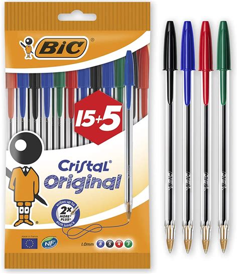 Pack Esferogr Ficas Bic Cristal Original Sortido Ponta Redonda Mm