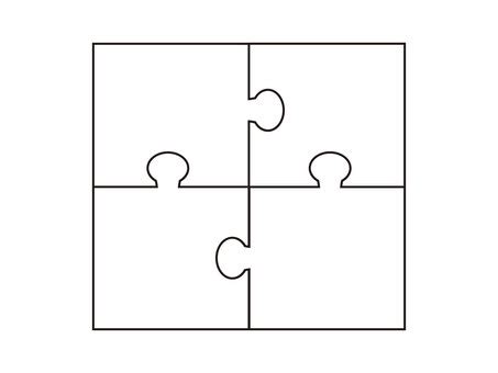 Free Vectors | 4 piece jigsaw puzzle