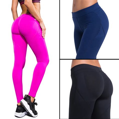 Womens Running Pants Compression Tights Sexy Hips Push Up Leggings