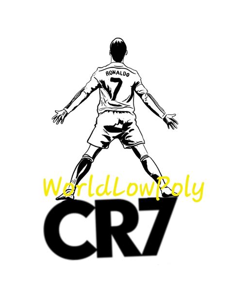 Archivo STL Cristiano Ronaldo Line Art Wall Art Objeto Para