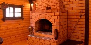 Печь из кирпича для отопления загородного частного дома на дровах ...
