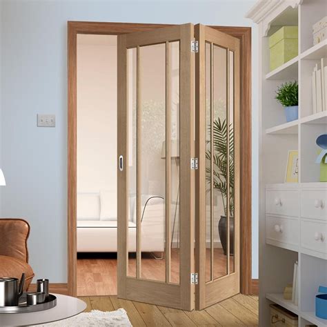 Slimline Weekamp 32 Folding Marston Oak Doors Clear Glass 683