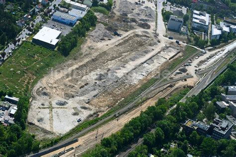 Berlin von oben Abrißarbeiten auf dem Gelände der ehemaligen