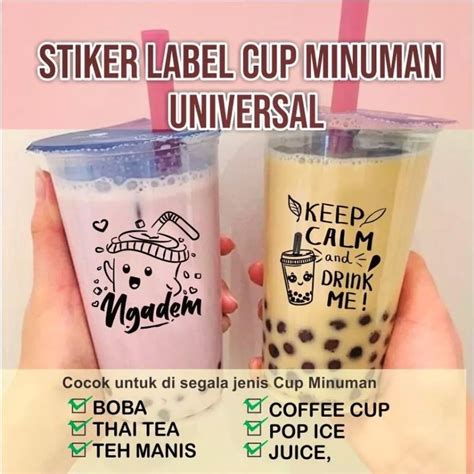 Jual Label Kemasan Minuman Universal 100pcs | Shopee Indonesia