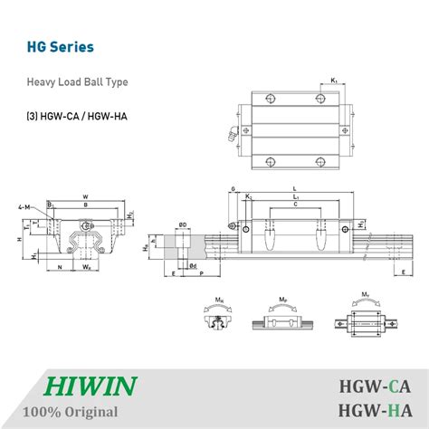 Hiwin Hgw Ca Mm Linear Guideways Flange Blocks Carriage Hgr