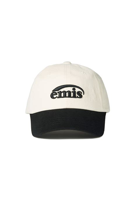 New Logo Ball Cap Two Tone Black Emis