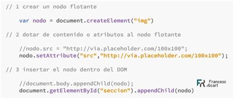 Como añadir nuevos nodos al DOM usando Javascript Francesc Ricart