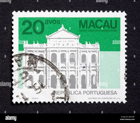 Macau Postage Stamp Stock Photo Alamy