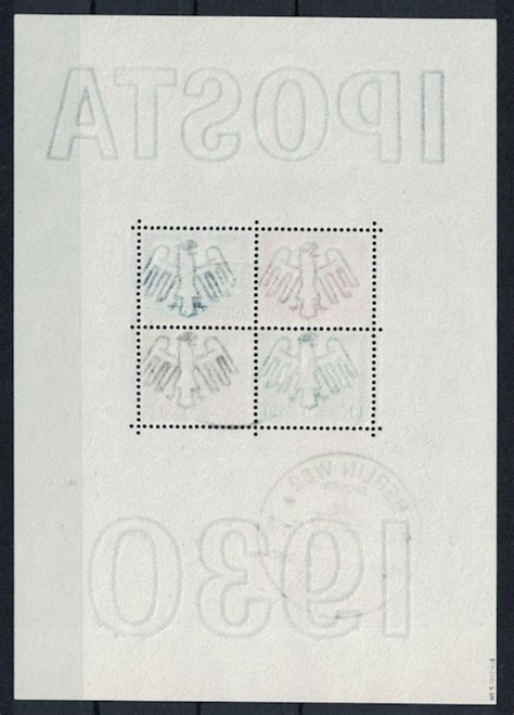 Deutsches Reich Briefmarken Iposta Block O Gepr Ft