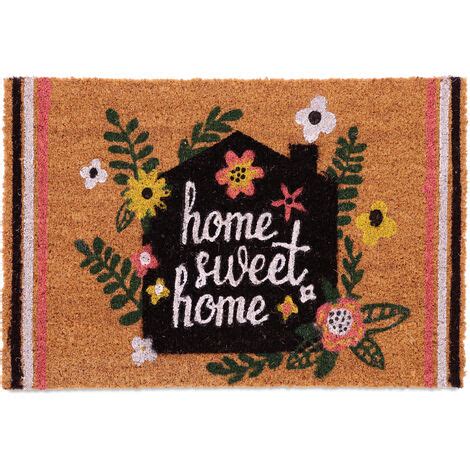 Relaxdays Zerbino In Fibra Di Cocco 60 X 40 Cm Home Sweet Home