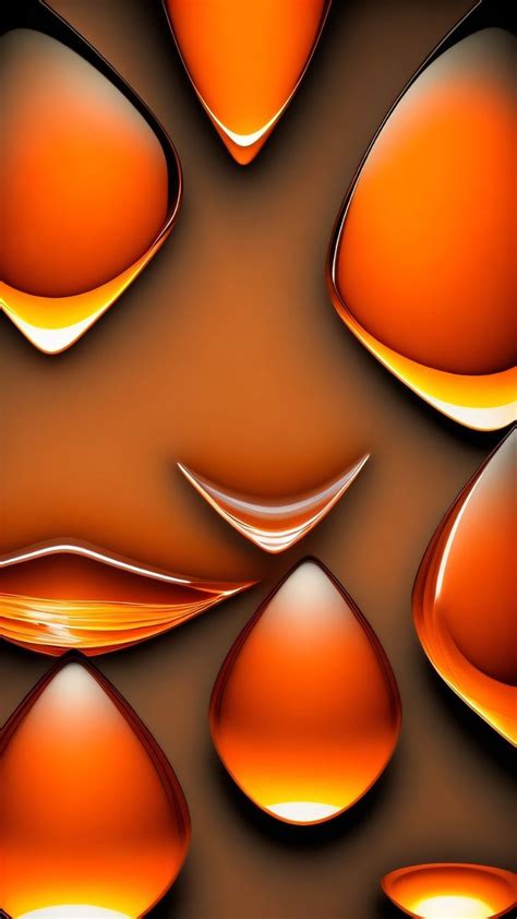 Sed Pro Orange Glass Abstract Phone Wallpaper