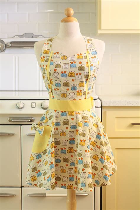 Retro Apron Vintage Style Sweetheart Neckline Pale Green Etsy