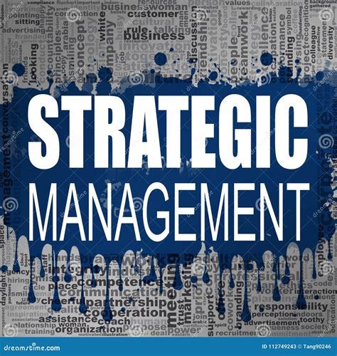 Strategic Management Word Cloud Stock Illustration Illustration Of