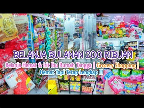 BELANJA BULANAN HEMAT IRIT IBU RUMAH TANGGA HEMAT TAPI TETAP