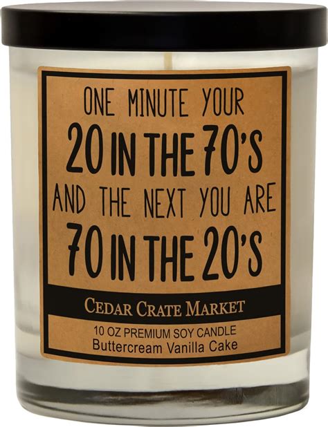 Amazon.com: 70th Birthday Candles Gifts - 70 in The 20's - Happy ...