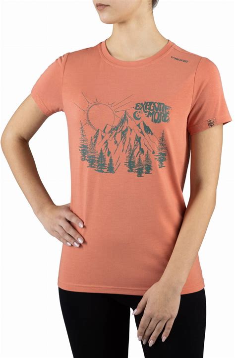 Koszulka damska bambusowa Viking Hopi T Shirt 4000 łososiowy M