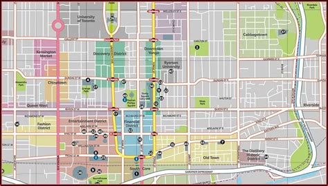 Map Of Downtown Toronto Showing Hotels Map Resume Examples X42MGp8YkG