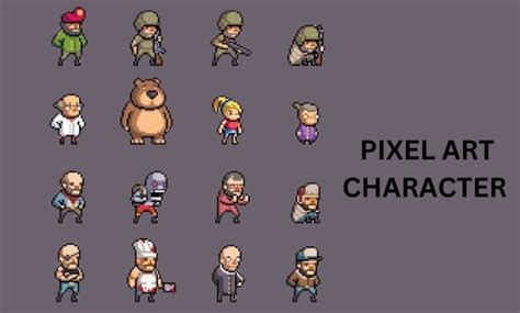 Create 8bit 16 Bit Pixel Art Character Sprite Rpg Sprite Sprite Sheet