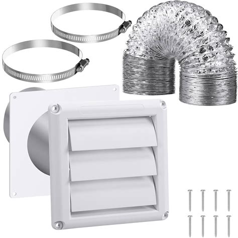 Universals 4inch Dryer Vent Kits Extracts Valves Duct Grills Cover