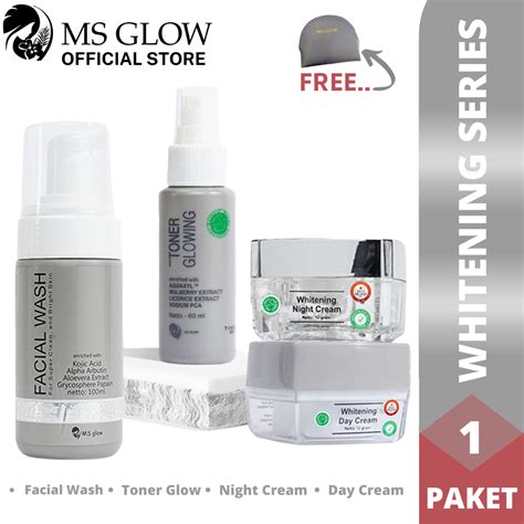 Ms Glow Beauty Paket Whitening Skincare Wajah Agar Cepat Putih Satu