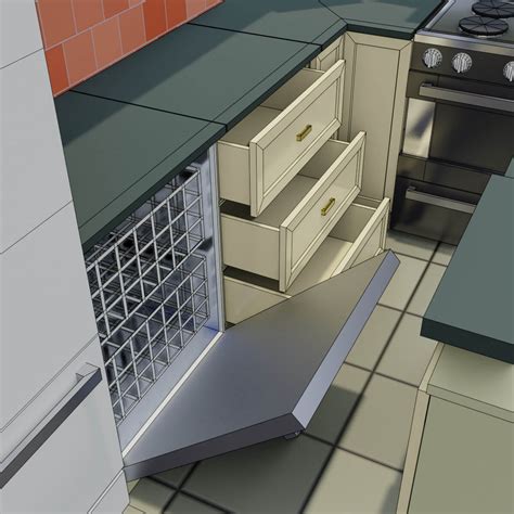 Isometric Kitchen 3d Model By Mg53