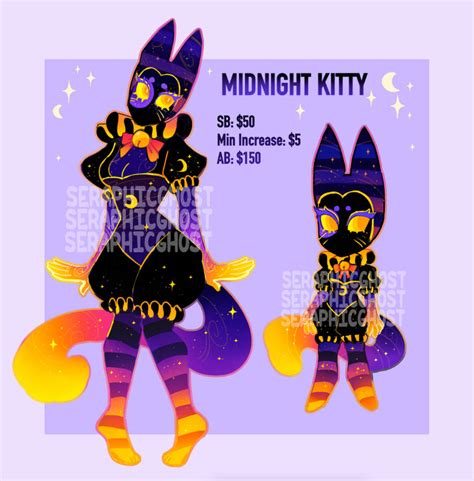 Auction Ota Adopt Midnight Kitty Open By Seraphicghost On Deviantart