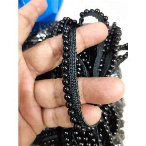 1 5 Inch To 4 Inch Fancy Black Beaded Lace At Rs 110 Roll In Surat ID