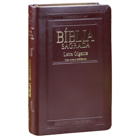 B Blia Sagrada Letra Gigante Arc Capa Marrom Nobre Luxo C