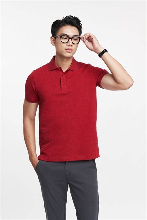 O Premium Polo Melange Nam Cotton Mercerized Ninomaxx