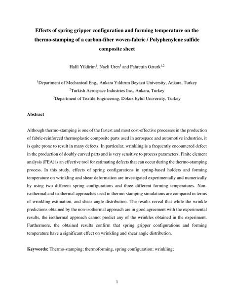 PDF Effects Of Spring Gripper Configuration And Forming Temperature