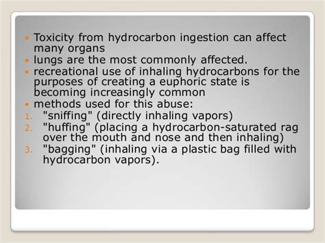 Hydrocarbon Toxicity