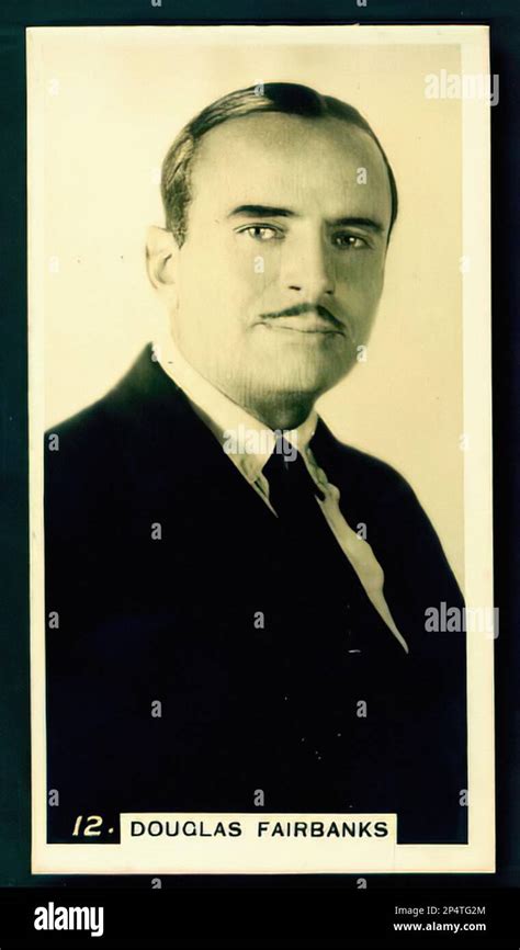 Portrait Of Douglas Fairbanks Vintage Cigarette Card Stock Photo Alamy