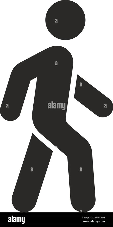 Human Walking Icon Vector Pedestrian Symbol Walk Sign Stock Vector